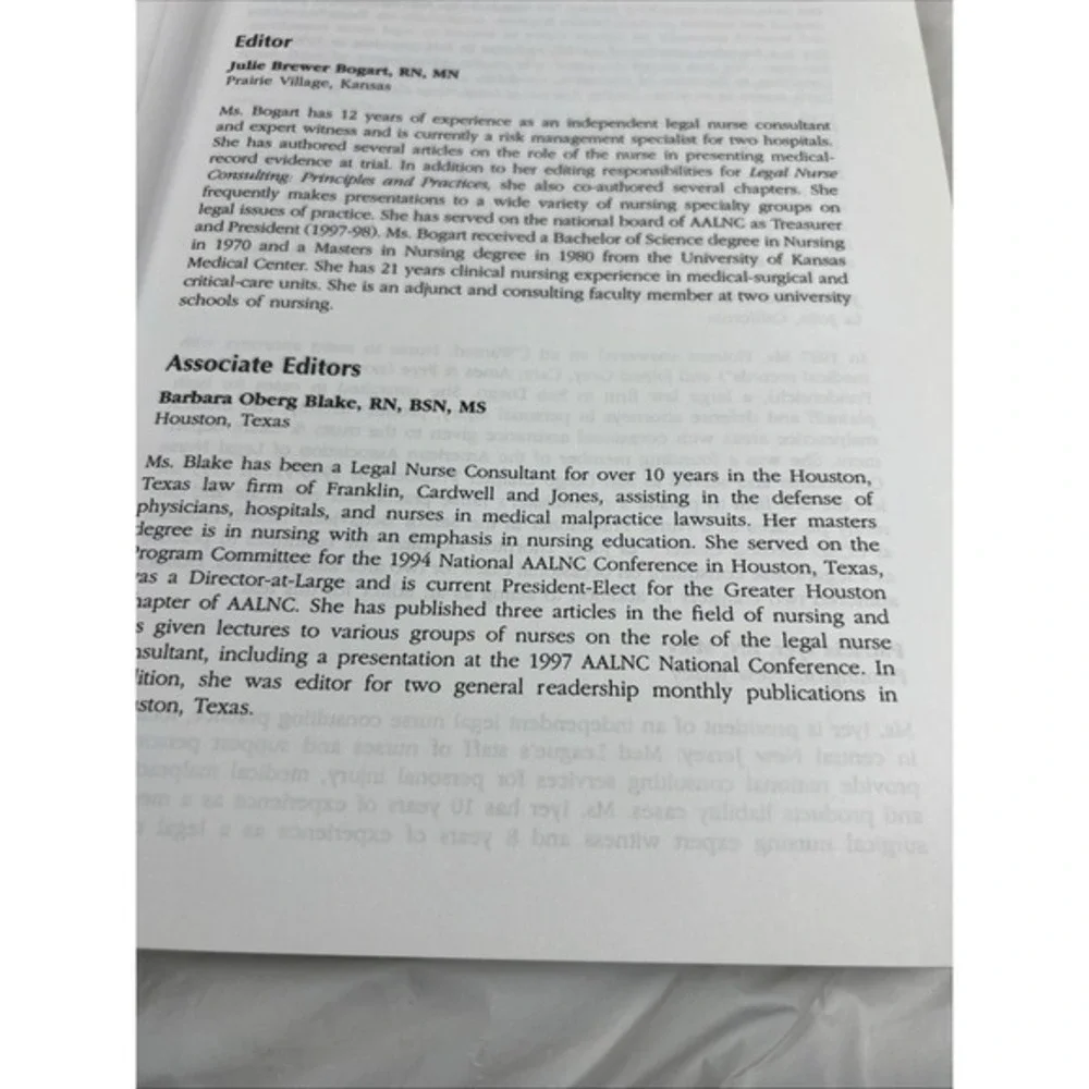 Legal Nurse Consulting : Principles and Practice by Bogart‎ JULIE (1997,...